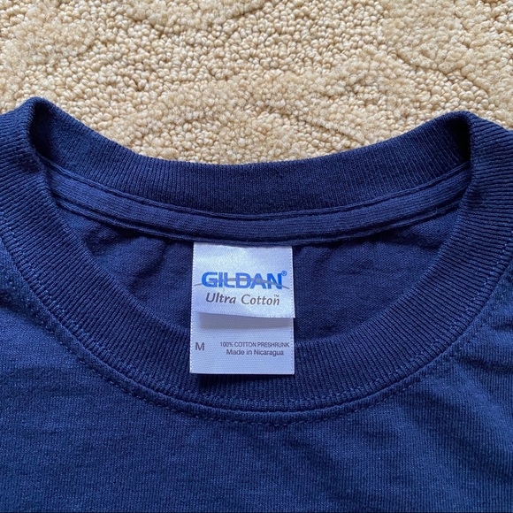 South Carolina T Shirt Navy Blue with Palmetto Tree and Moon Cotton Size Medium - Picture 3 of 6